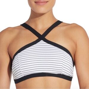 Calia By Carrie Underwood Womens High Neck Cross Front Swim top sz L